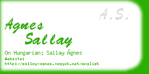 agnes sallay business card